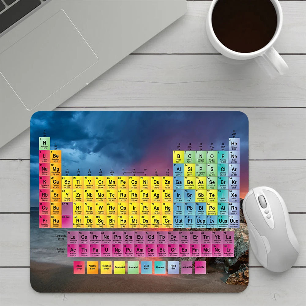 Periodic Table of the Elements Small Gaming Mouse Pad Computer Mousepad PC Gamer Mouse Mat Laptop Office Keyboard Mat Desk Pad