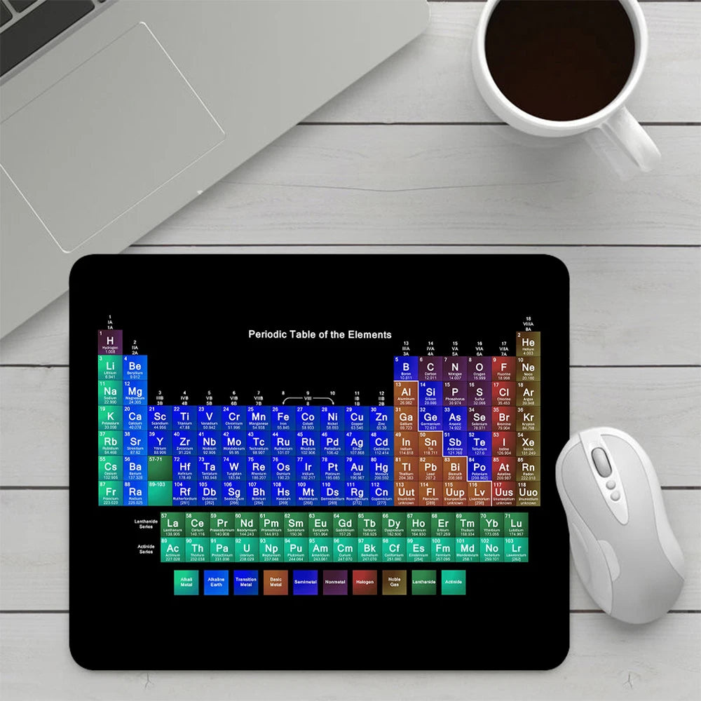 Periodic Table of the Elements Small Gaming Mouse Pad Computer Mousepad PC Gamer Mouse Mat Laptop Office Keyboard Mat Desk Pad