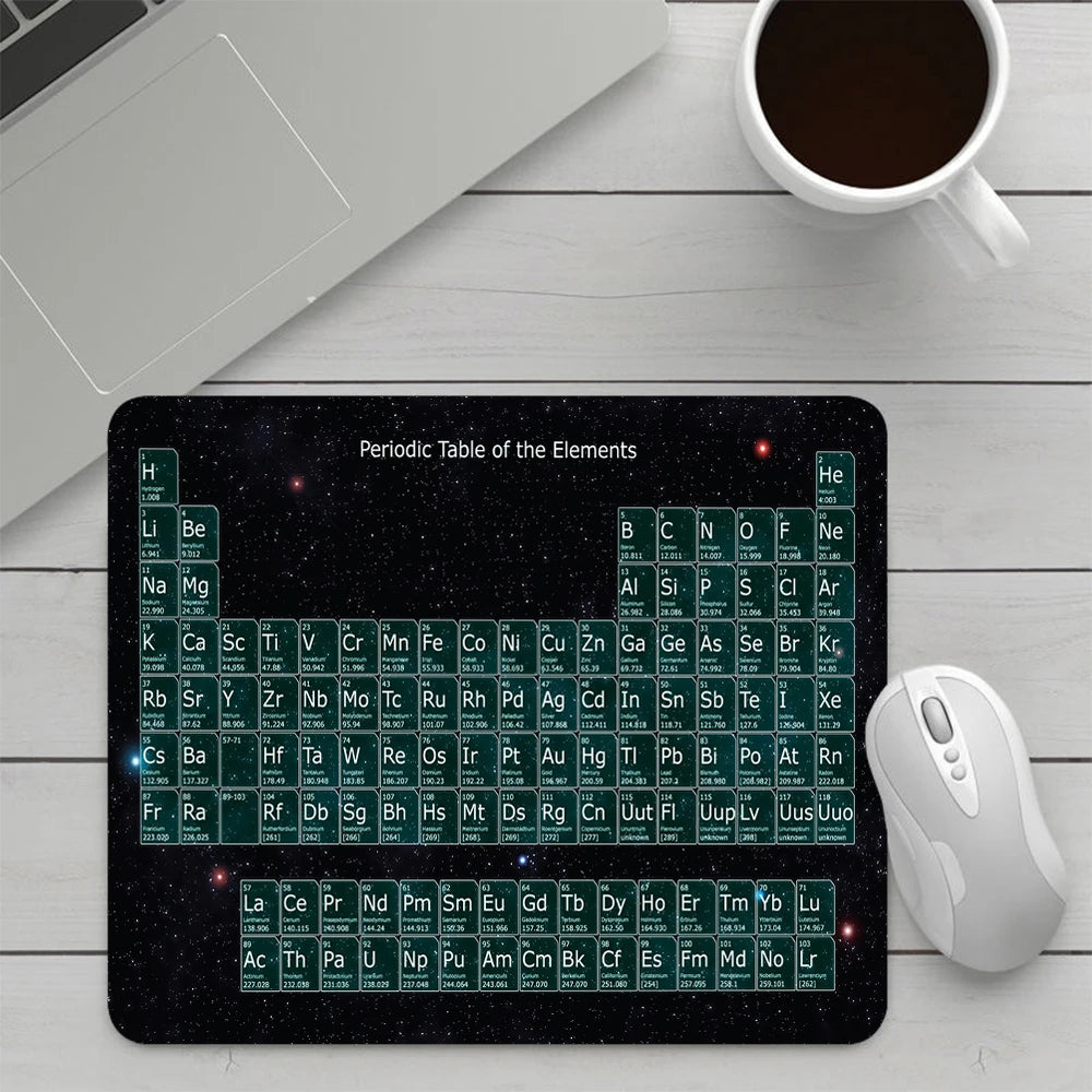 Periodic Table of the Elements Small Gaming Mouse Pad Computer Mousepad PC Gamer Mouse Mat Laptop Office Keyboard Mat Desk Pad