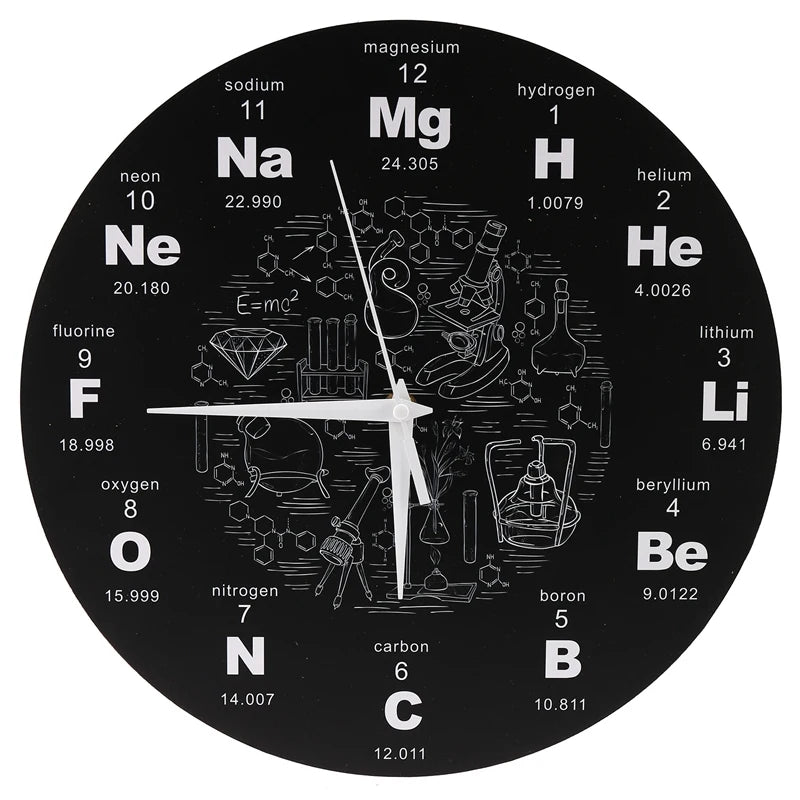 Periodic Table Of Elements Wall Art Chemical Symbols Wall Clock Educational Elemental Display Classroom Clock Teacher's Gift