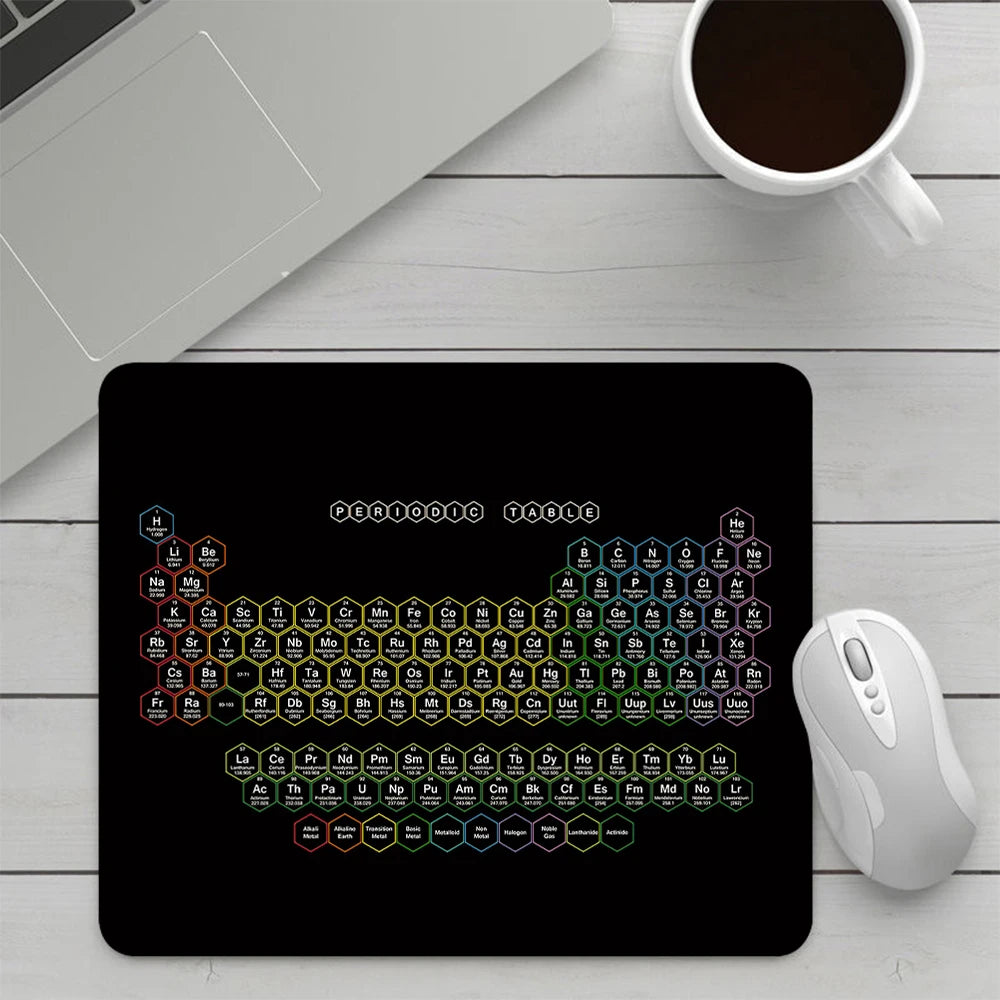 Periodic Table of the Elements Small Gaming Mouse Pad Computer Mousepad PC Gamer Mouse Mat Laptop Office Keyboard Mat Desk Pad