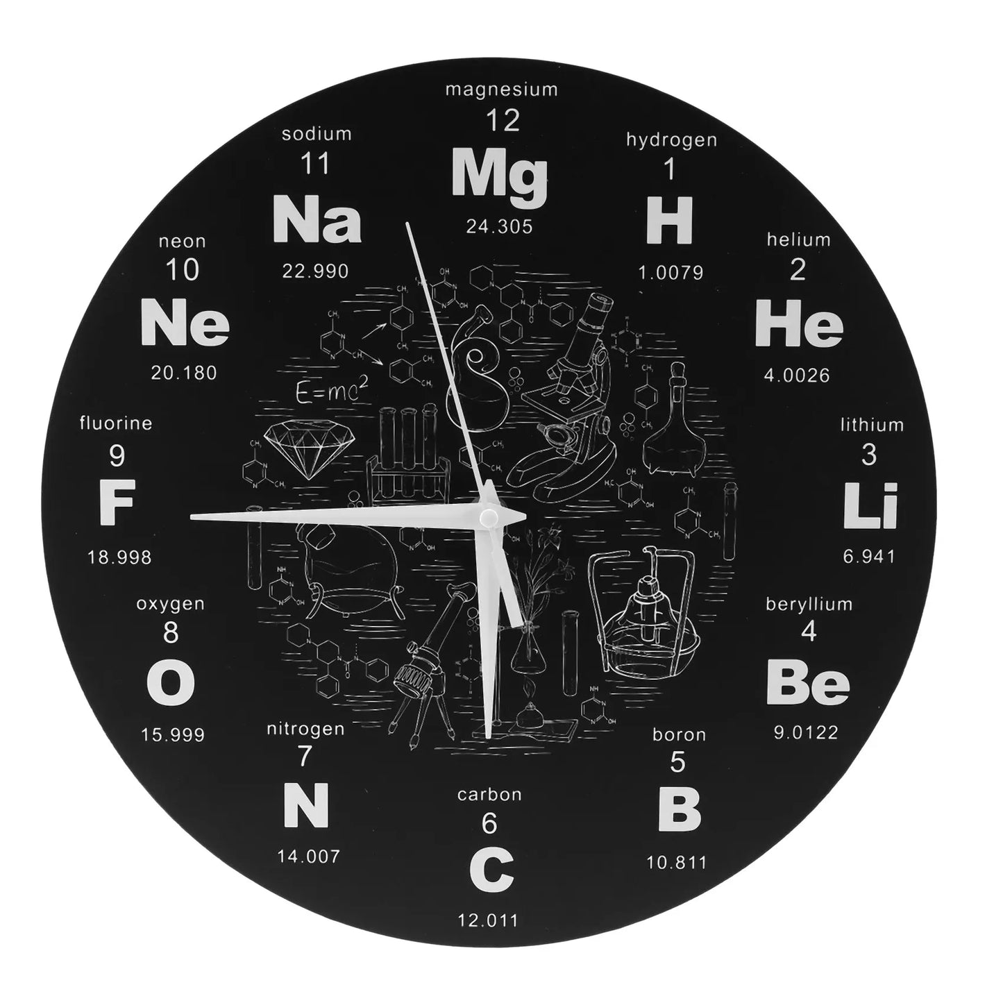 Periodic Table of Elements Wall Art Chemical Symbols Wall Clock Educational ElementaL Display Classroom Clock Teacher's Gift