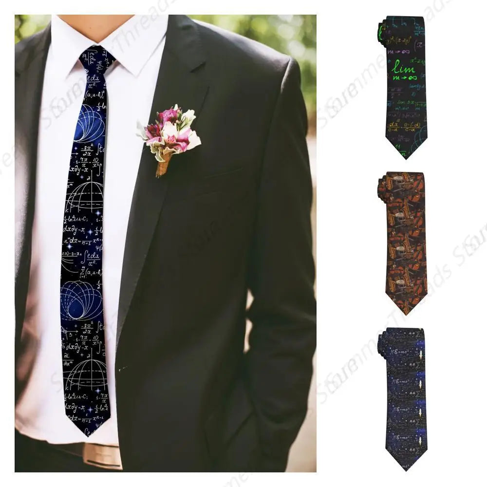 Math Equations Tie Funny Math Neck Ties For Teachers