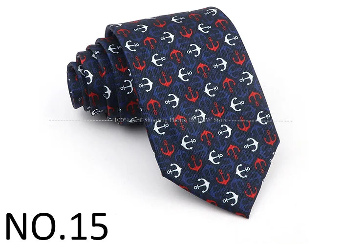New Men's Soft Silk Tie Creative Graffiti Chemistry Physical  Animal Necktie Daily Wear Cravat Wedding Business Party Gift