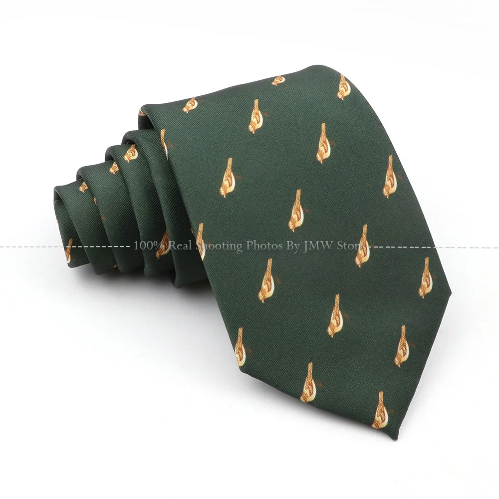 New Men's Soft Silk Tie Creative Graffiti Chemistry Physical  Animal Necktie Daily Wear Cravat Wedding Business Party Gift