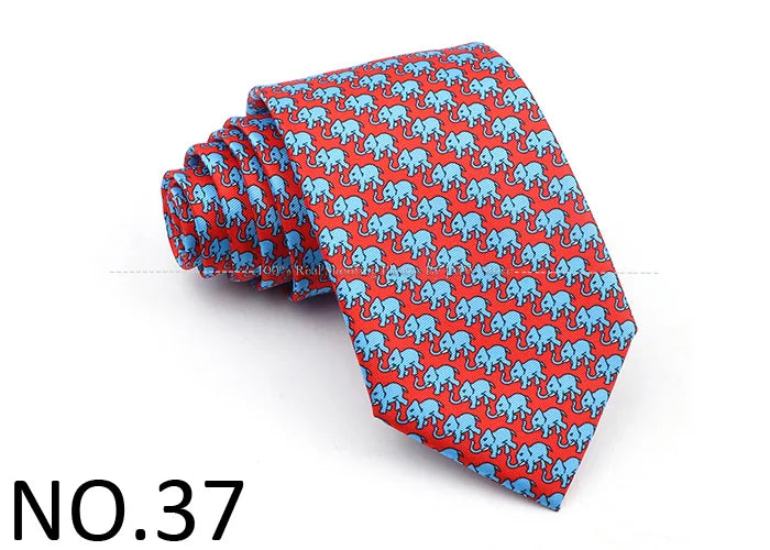 New Men's Soft Silk Tie Creative Graffiti Chemistry Physical  Animal Necktie Daily Wear Cravat Wedding Business Party Gift