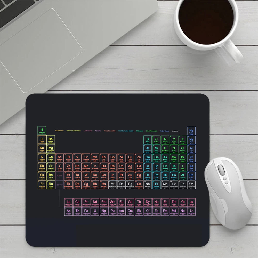 Periodic Table of the Elements Small Gaming Mouse Pad Computer Mousepad PC Gamer Mouse Mat Laptop Office Keyboard Mat Desk Pad