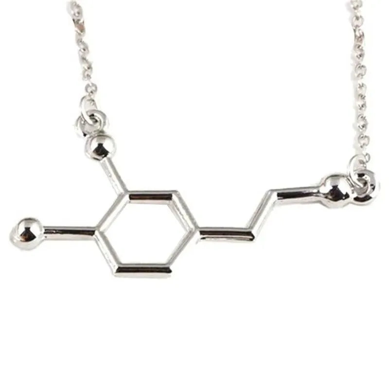 Dopamine Molecule Necklaces Chemical Formula Necklace