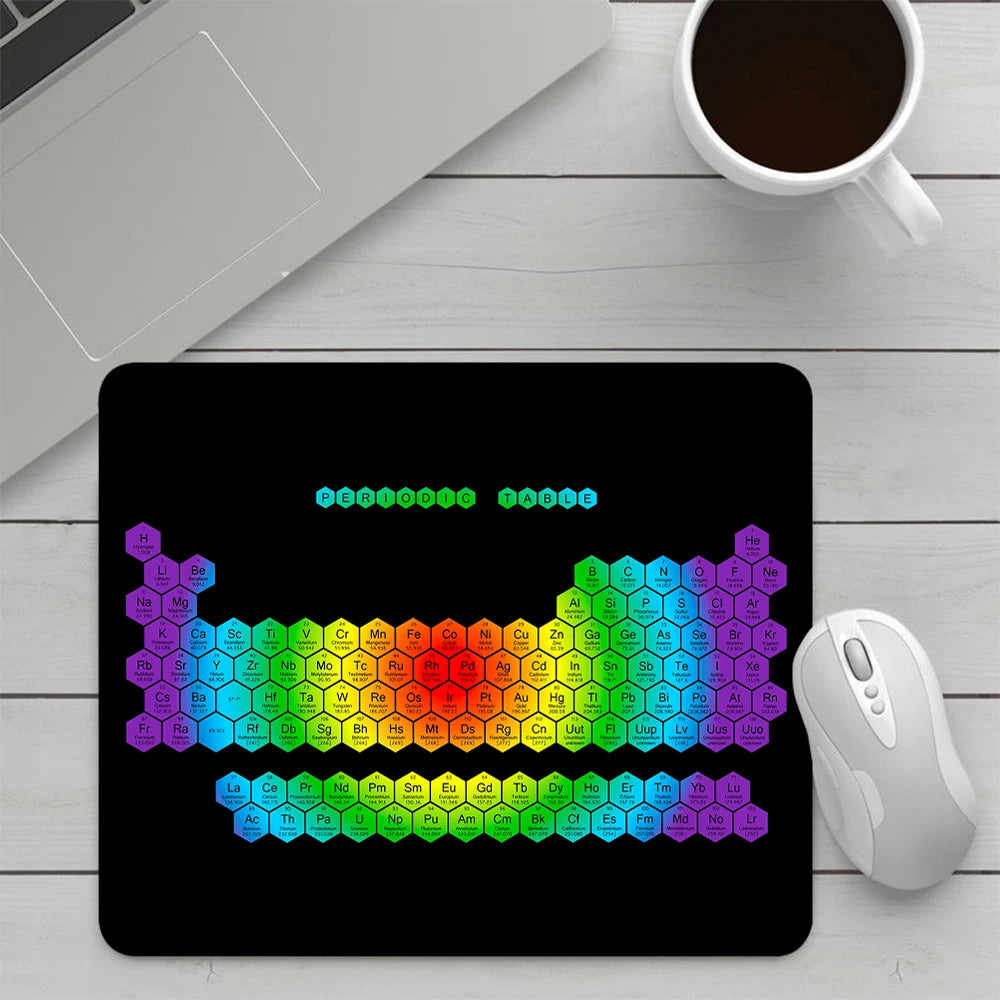 Periodic Table of the Elements Small Gaming Mouse Pad Computer Mousepad PC Gamer Mouse Mat Laptop Office Keyboard Mat Desk Pad