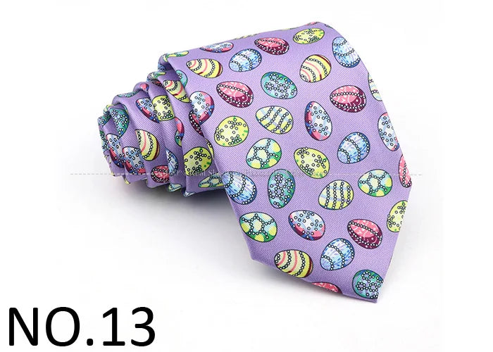 New Men's Soft Silk Tie Creative Graffiti Chemistry Physical  Animal Necktie Daily Wear Cravat Wedding Business Party Gift
