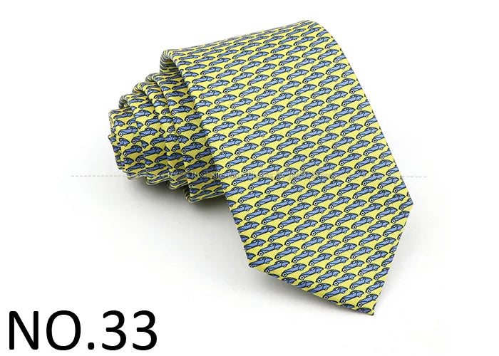 New Men's Soft Silk Tie Creative Graffiti Chemistry Physical  Animal Necktie Daily Wear Cravat Wedding Business Party Gift