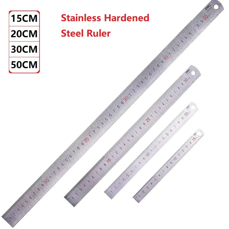 Stainless Hardened Steel Straight Ruler 15/20/30/50cm