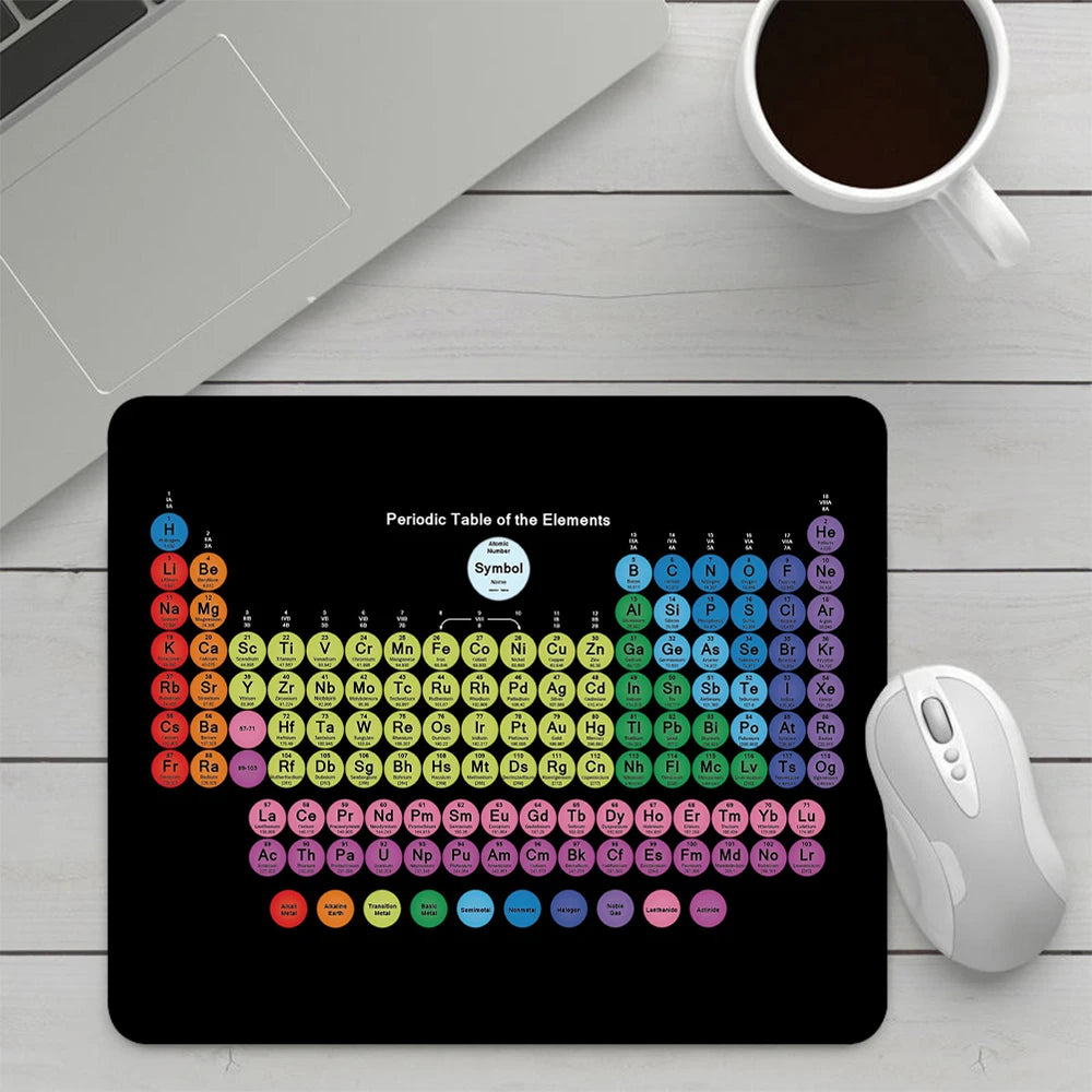 Periodic Table of the Elements Small Gaming Mouse Pad Computer Mousepad PC Gamer Mouse Mat Laptop Office Keyboard Mat Desk Pad