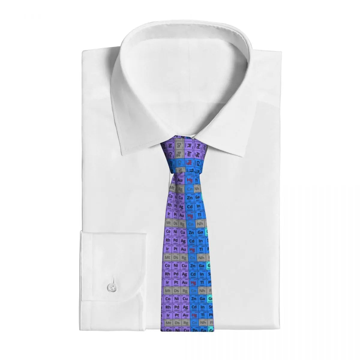 Men's Tie Elements Periodic Table Neck Ties Science Chemical Elegant Collar Tie Graphic Leisure Quality Necktie Accessories