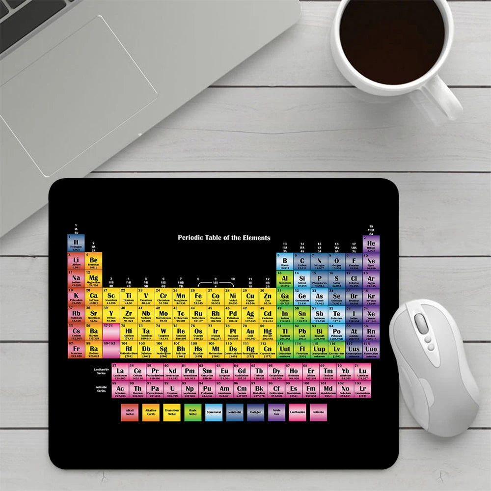 Periodic Table of the Elements Small Gaming Mouse Pad Computer Mousepad PC Gamer Mouse Mat Laptop Office Keyboard Mat Desk Pad