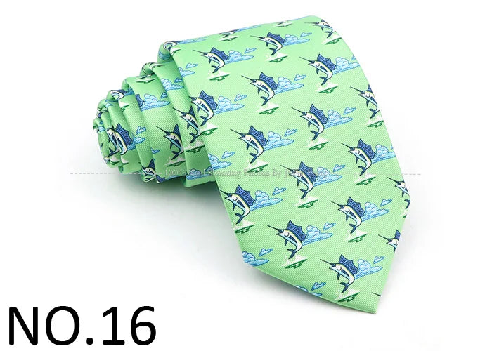 New Men's Soft Silk Tie Creative Graffiti Chemistry Physical  Animal Necktie Daily Wear Cravat Wedding Business Party Gift