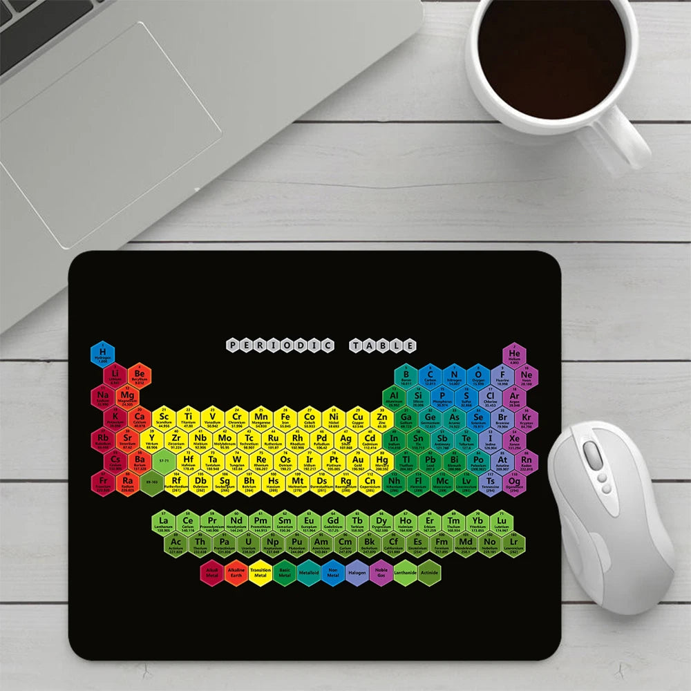 Periodic Table of the Elements Small Gaming Mouse Pad Computer Mousepad PC Gamer Mouse Mat Laptop Office Keyboard Mat Desk Pad