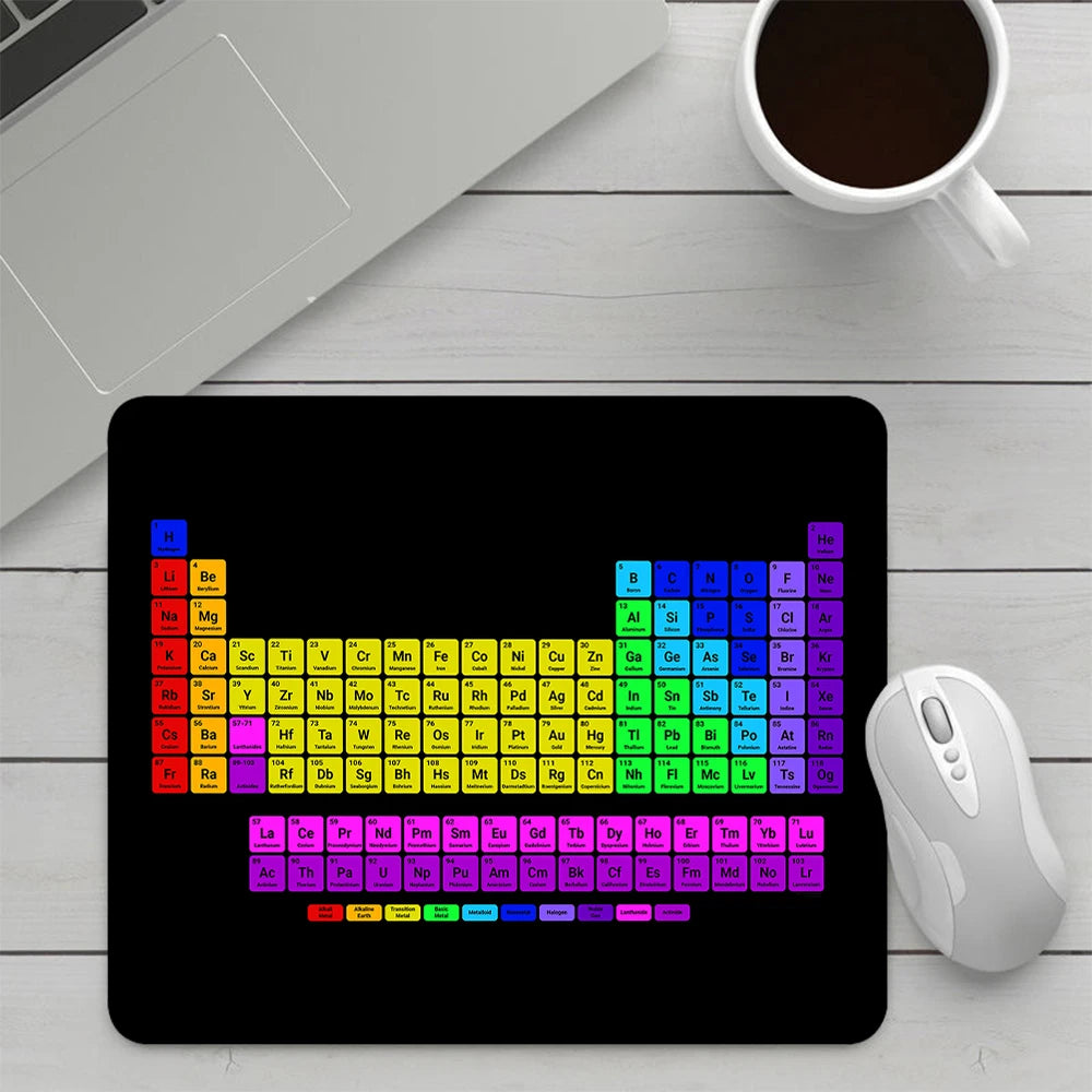 Periodic Table of the Elements Small Gaming Mouse Pad Computer Mousepad PC Gamer Mouse Mat Laptop Office Keyboard Mat Desk Pad