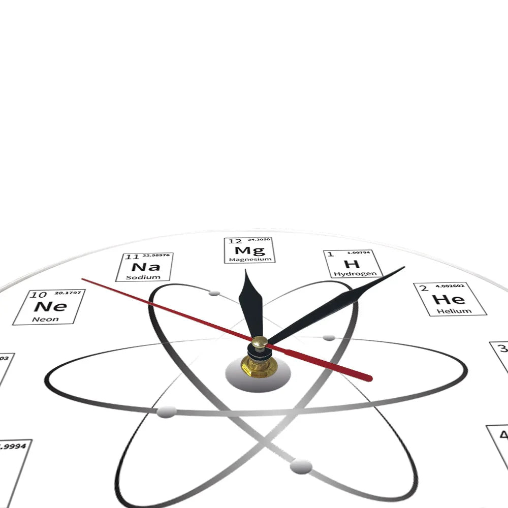 Chemical Element Periodic Wall Clock Chemistry Time Keeper Room Accents Classroom Wall Art Chemical Symbols Modern Wall Clock