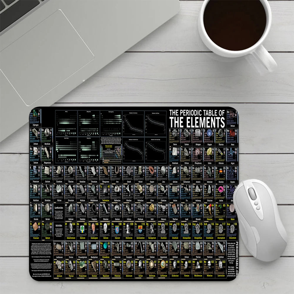 Periodic Table of the Elements Small Gaming Mouse Pad Computer Mousepad PC Gamer Mouse Mat Laptop Office Keyboard Mat Desk Pad