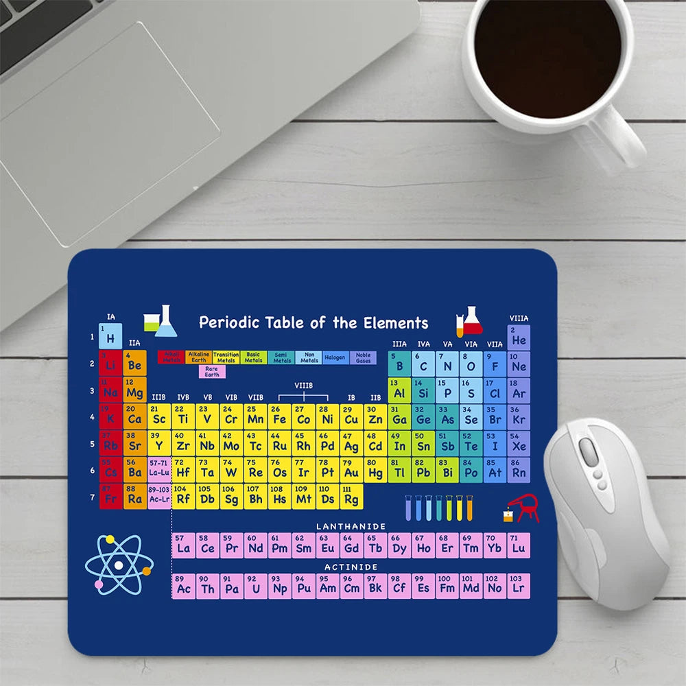 Periodic Table of the Elements Small Gaming Mouse Pad Computer Mousepad PC Gamer Mouse Mat Laptop Office Keyboard Mat Desk Pad