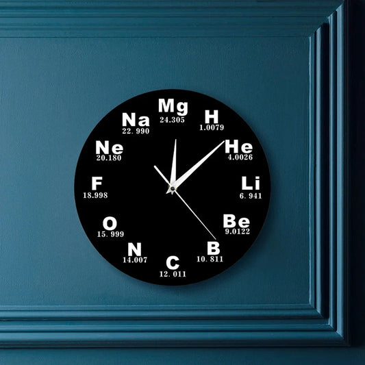 Periodic Table Of Elements Wall Art Chemical Symbols Wall Clock Educational Elemental Display Classroom Clock Teacher's Gift