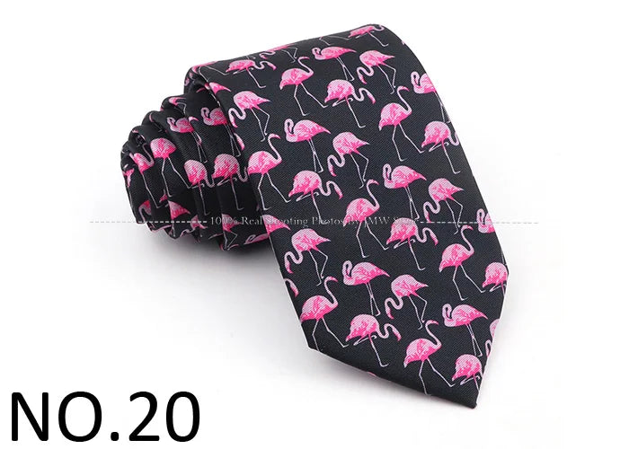 New Men's Soft Silk Tie Creative Graffiti Chemistry Physical  Animal Necktie Daily Wear Cravat Wedding Business Party Gift