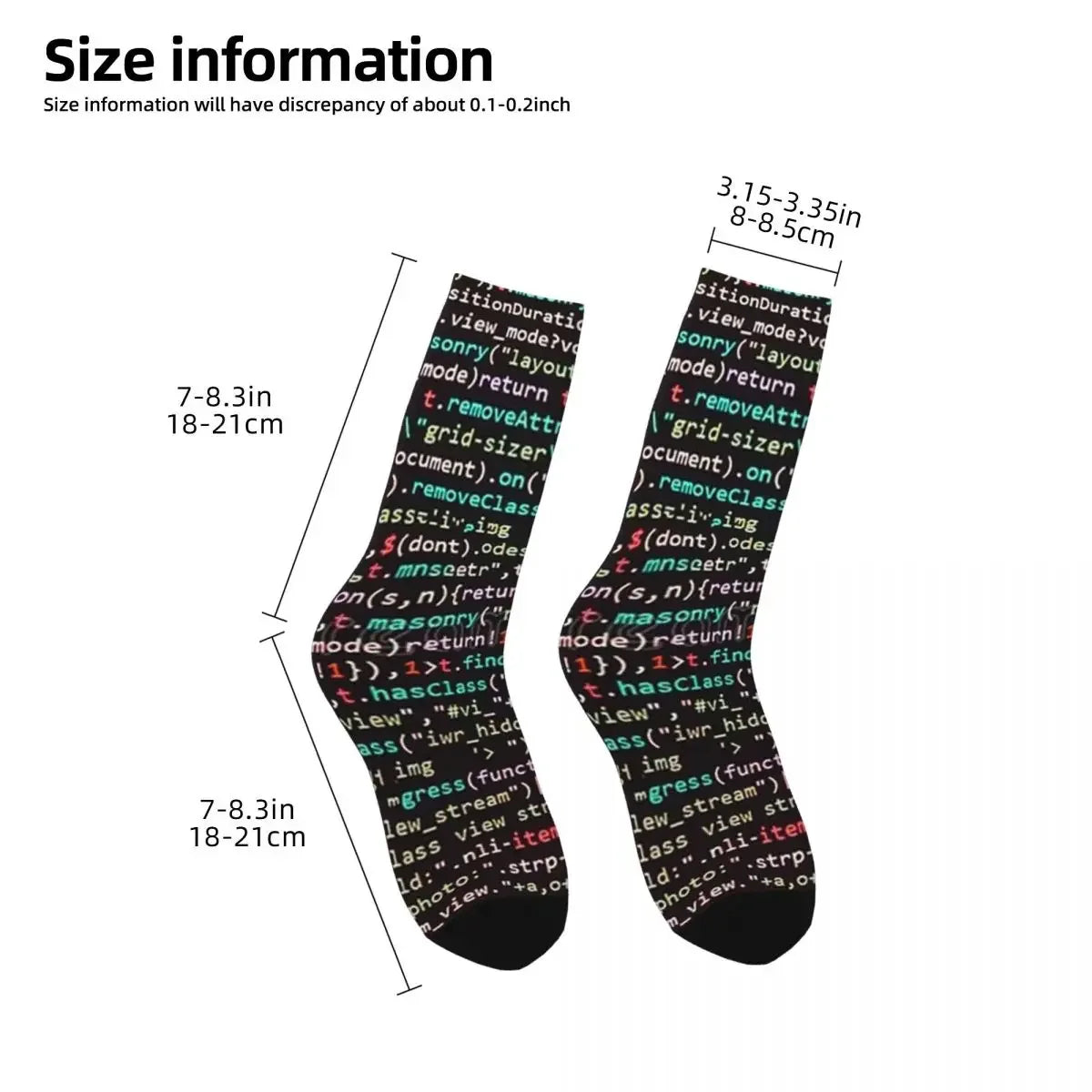 Java Script Code Socks - All Season Long Socks Accessories for Unisex Gifts