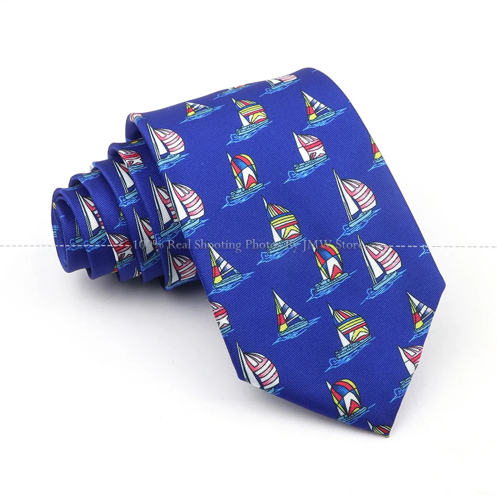 New Men's Soft Silk Tie Creative Graffiti Chemistry Physical  Animal Necktie Daily Wear Cravat Wedding Business Party Gift