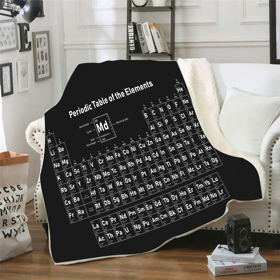 Periodic Table Double Layer Thickened  Sofa Office Throw