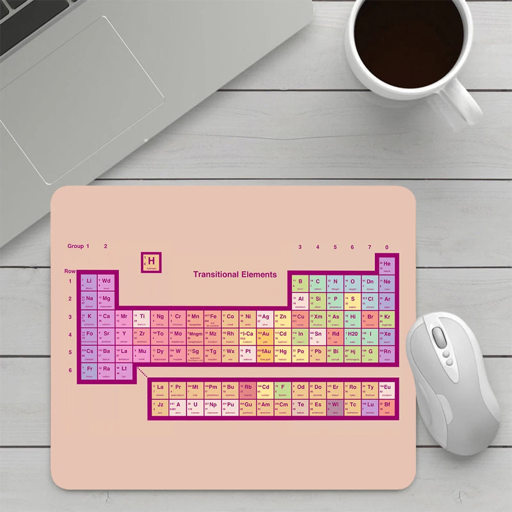 Periodic Table of the Elements Small Gaming Mouse Pad Computer Mousepad PC Gamer Mouse Mat Laptop Office Keyboard Mat Desk Pad