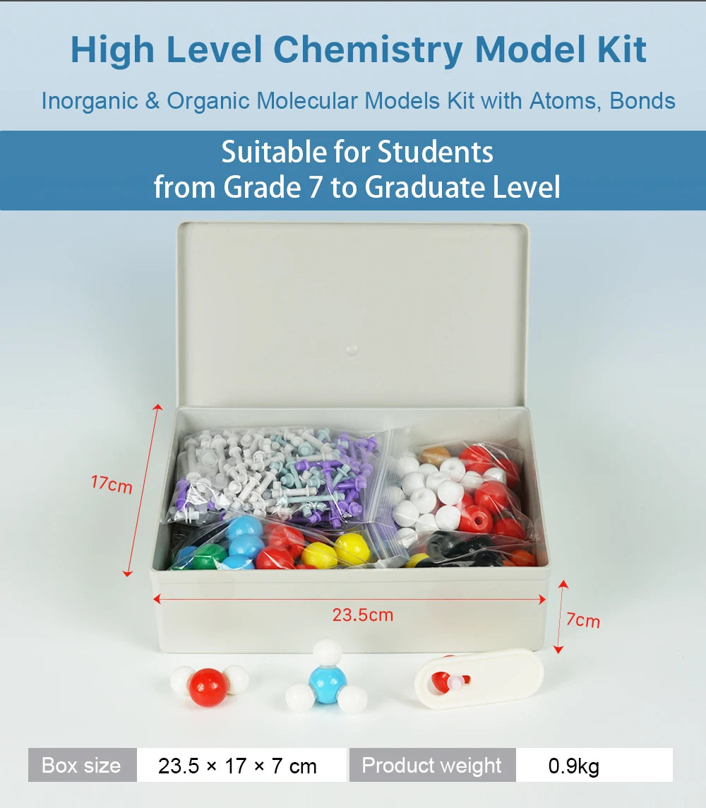 High Level Chemistry Molecular Model (440 PCS) Inorganic & Organic Molecular Models Kit with Atoms, Bonds