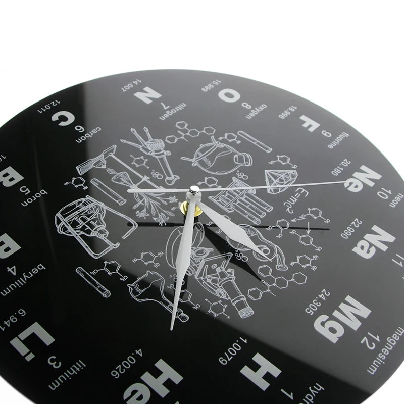 Periodic Table Of Elements Wall Art Chemical Symbols Wall Clock Educational Elemental Display Classroom Clock Teacher's Gift