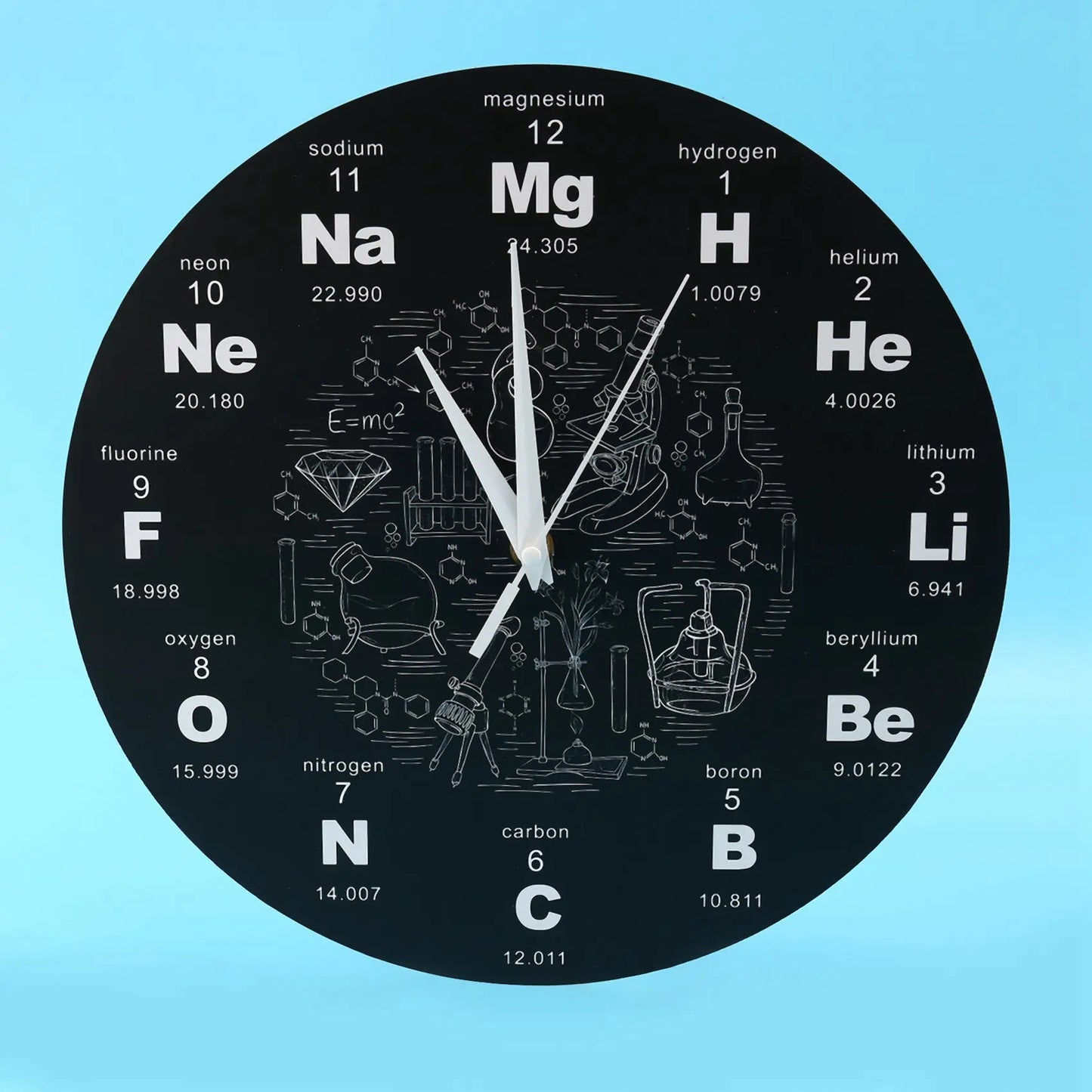 Periodic Table of Elements Wall Art Chemical Symbols Wall Clock Educational ElementaL Display Classroom Clock Teacher's Gift