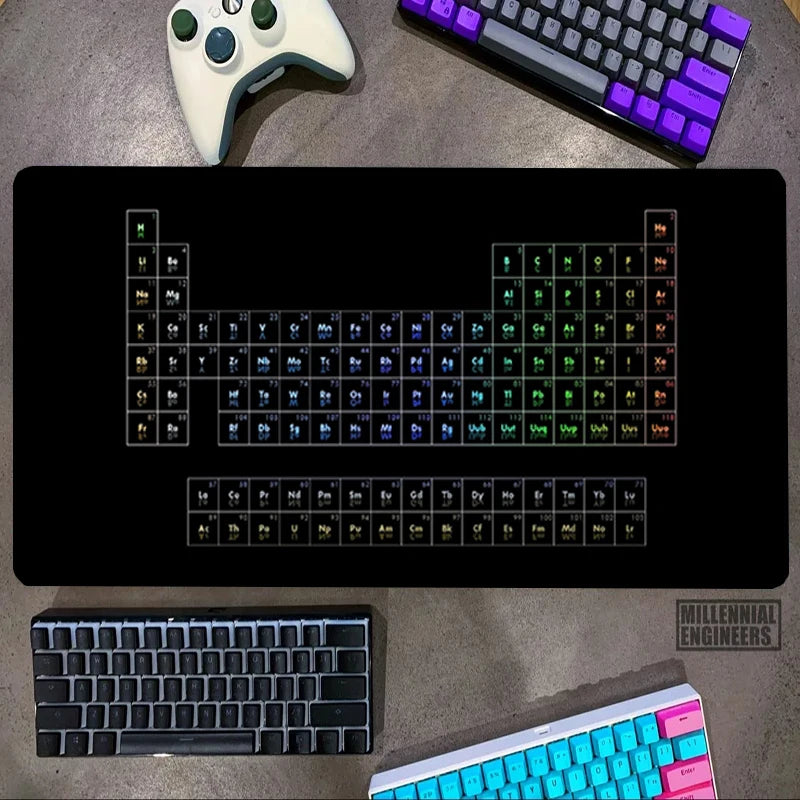 Periodic Table Of Elements Mouse Pad Premium Mousepad Big Mousepepad Office Accessories Desk Mat Keyboard Gaming Mats Gamer Xxl