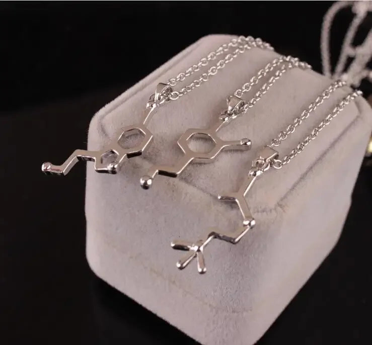 Dopamine Molecule Necklaces Chemical Formula Necklace