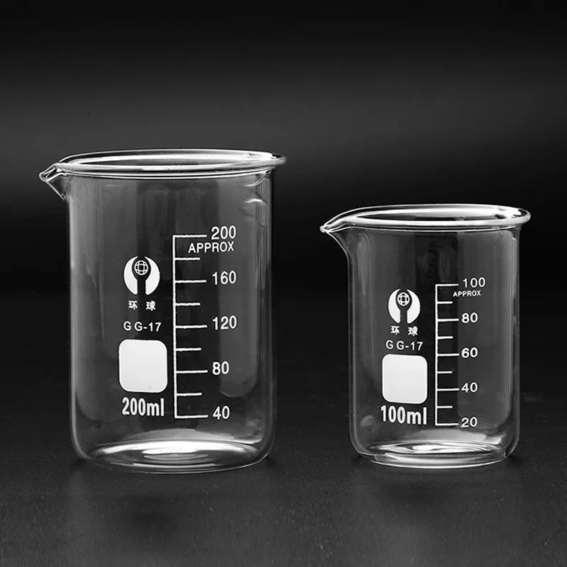 Different Sets Lab Heat-resist Scaled Measuring Cup Borosilicate Glass Chemistry Glass Beakers Measuring