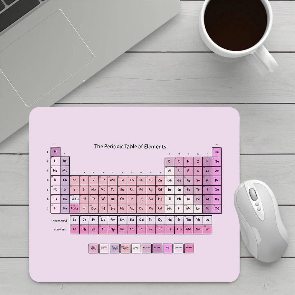 Periodic Table of the Elements Small Gaming Mouse Pad Computer Mousepad PC Gamer Mouse Mat Laptop Office Keyboard Mat Desk Pad