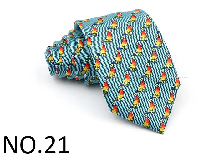 New Men's Soft Silk Tie Creative Graffiti Chemistry Physical  Animal Necktie Daily Wear Cravat Wedding Business Party Gift