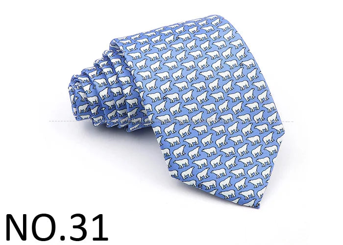 New Men's Soft Silk Tie Creative Graffiti Chemistry Physical  Animal Necktie Daily Wear Cravat Wedding Business Party Gift