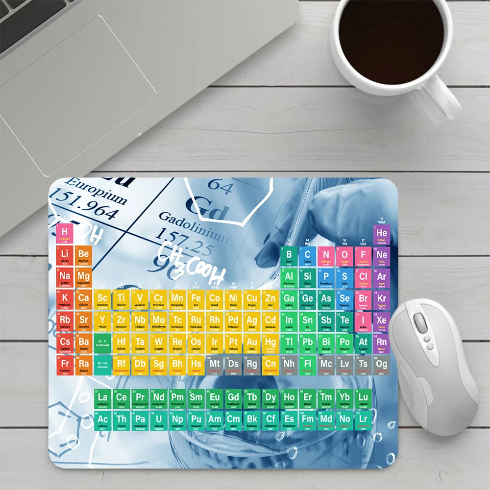 Periodic Table of the Elements Small Gaming Mouse Pad Computer Mousepad PC Gamer Mouse Mat Laptop Office Keyboard Mat Desk Pad