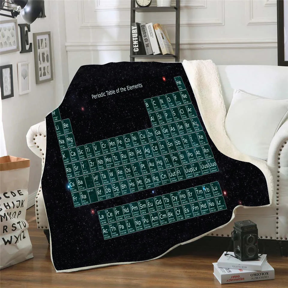 Periodic Table Double Layer Thickened  Sofa Office Throw