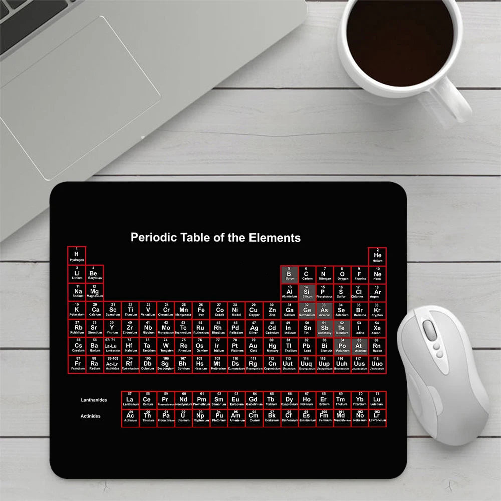 Periodic Table of the Elements Small Gaming Mouse Pad Computer Mousepad PC Gamer Mouse Mat Laptop Office Keyboard Mat Desk Pad