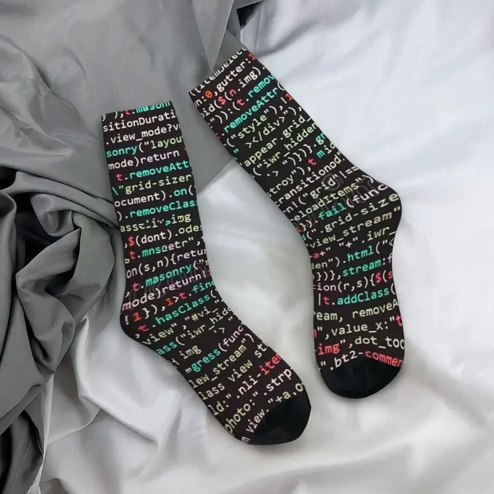 Java Script Code Socks - All Season Long Socks Accessories for Unisex Gifts