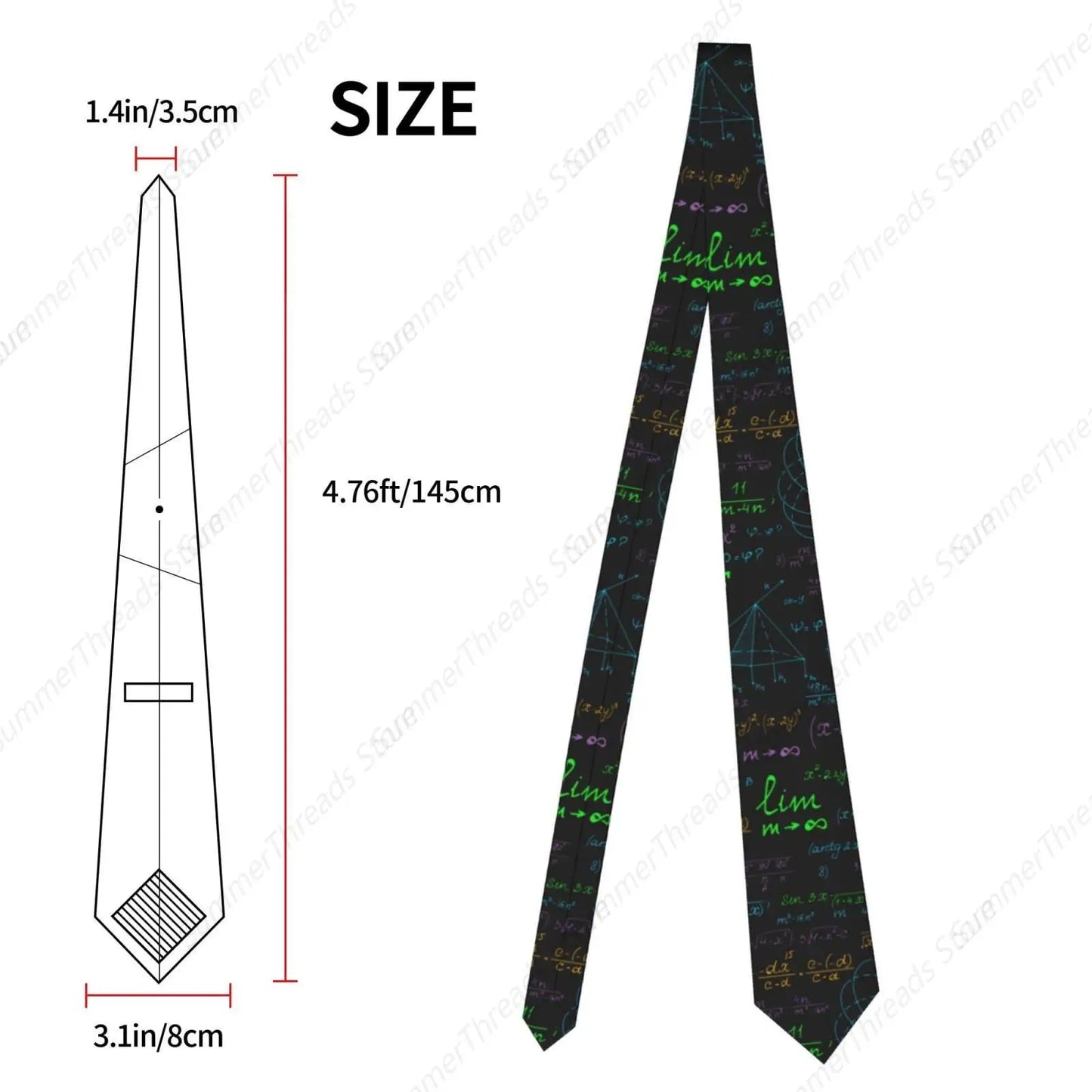 Math Equations Tie Funny Math Neck Ties For Teachers