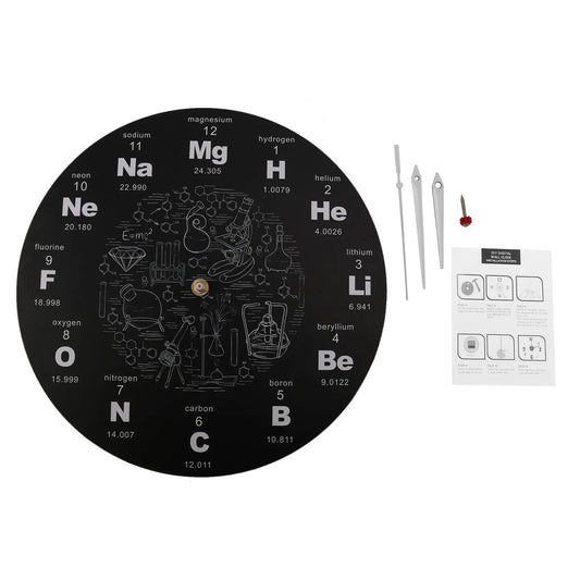 Periodic Table of Elements Wall Art Chemical Symbols Wall Clock Educational ElementaL Display Classroom Clock Teacher's Gift