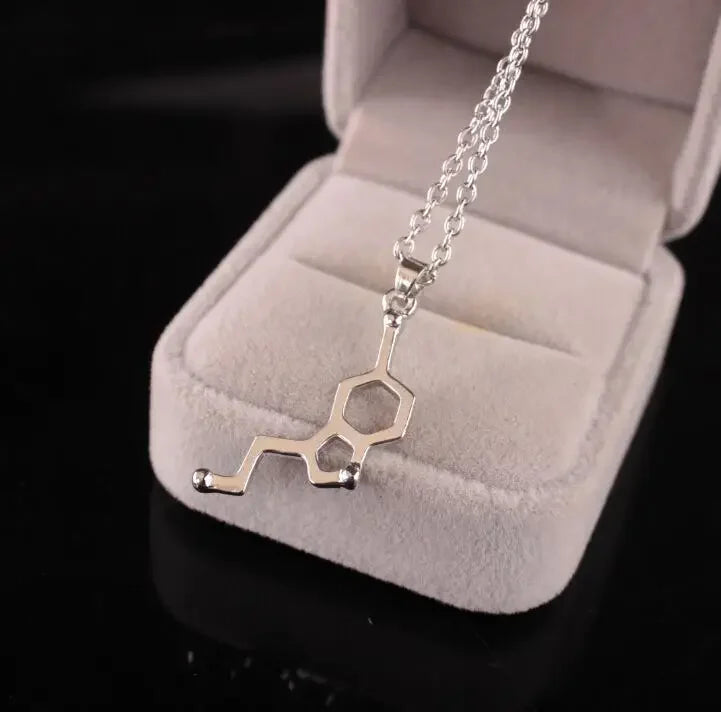 Dopamine Molecule Necklaces Chemical Formula Necklace