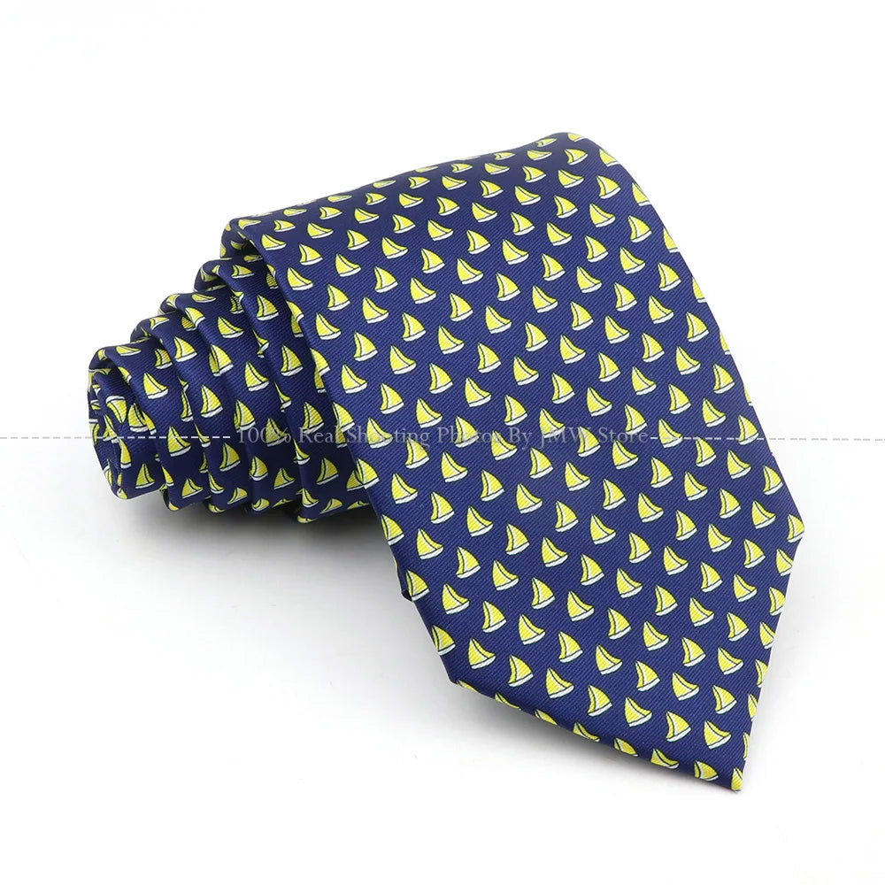 New Men's Soft Silk Tie Creative Graffiti Chemistry Physical  Animal Necktie Daily Wear Cravat Wedding Business Party Gift
