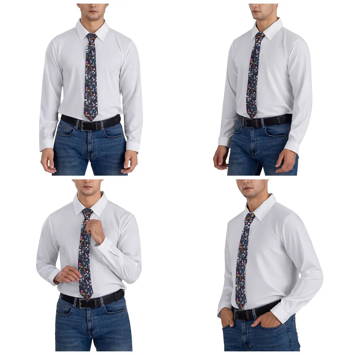Science Stuff Unisex Necktie Casual Polyester 8 cm Narrow Chemistry Chemical Neck Ties for Men Accessories Office