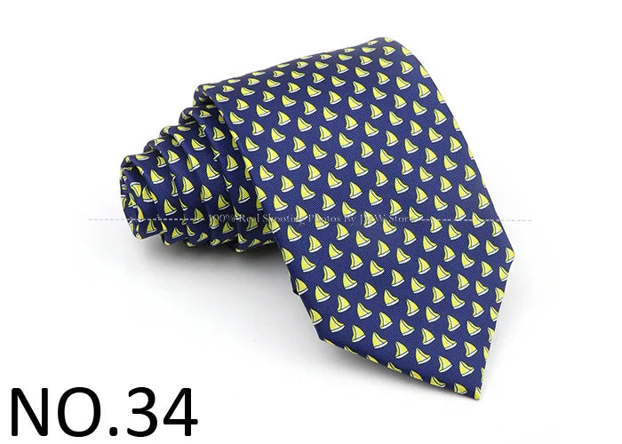 New Men's Soft Silk Tie Creative Graffiti Chemistry Physical  Animal Necktie Daily Wear Cravat Wedding Business Party Gift